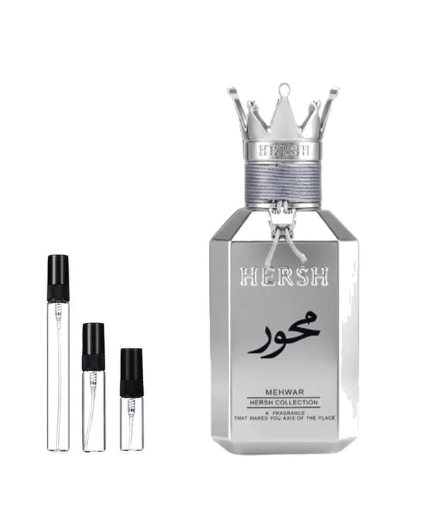AlEzz Hersh Mehwar sample – decant in glazen sprayflesje (2, 5 of 10 ml)