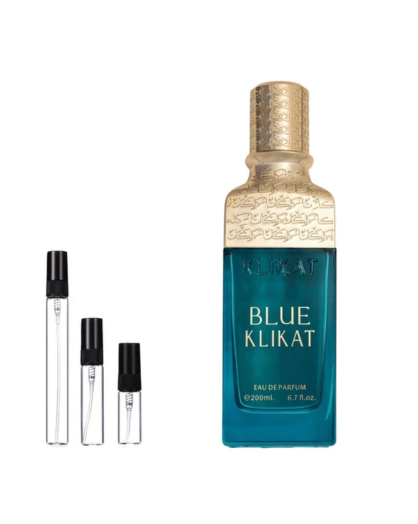AlEzz Klikat Blue sample – decant in glazen sprayflesje (2, 5 of 10 ml)