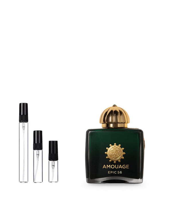 Amouage Epic 56 Woman sample – decant in glazen sprayflesje (2, 5 of 10 ml)