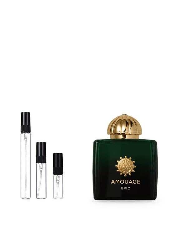 Amouage Epic Woman sample – decant in glazen sprayflesje (2, 5 of 10 ml)