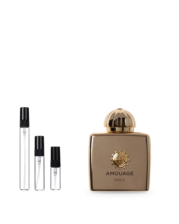 Amouage Gold Woman sample – decant in glazen sprayflesje (2, 5 of 10 ml)