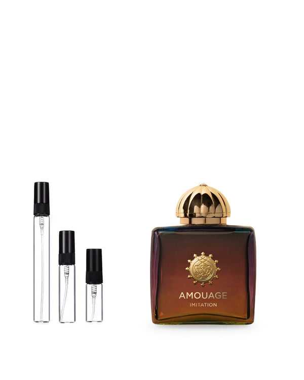 Amouage Imitation Woman sample – decant in glazen sprayflesje (2, 5 of 10 ml)