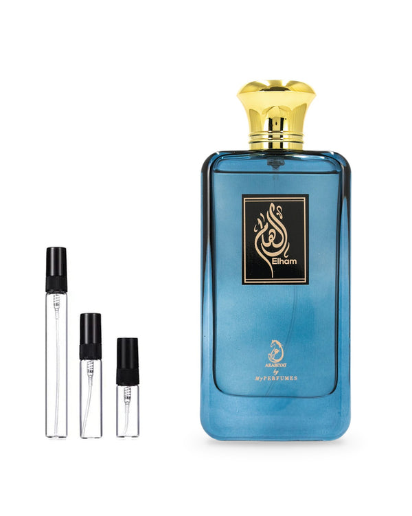 Arabiyat Elham sample – decant in glazen sprayflesje (2, 5 of 10 ml)