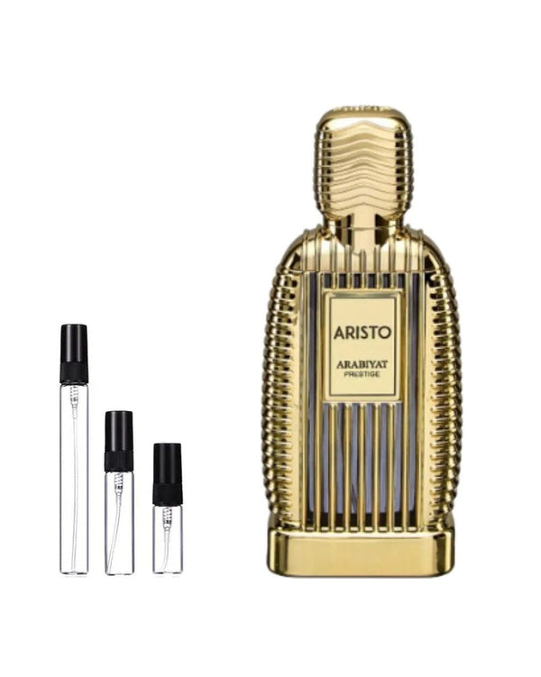 Arabiyat Prestige Aristo sample – decant in glazen sprayflesje (2, 5 of 10 ml)