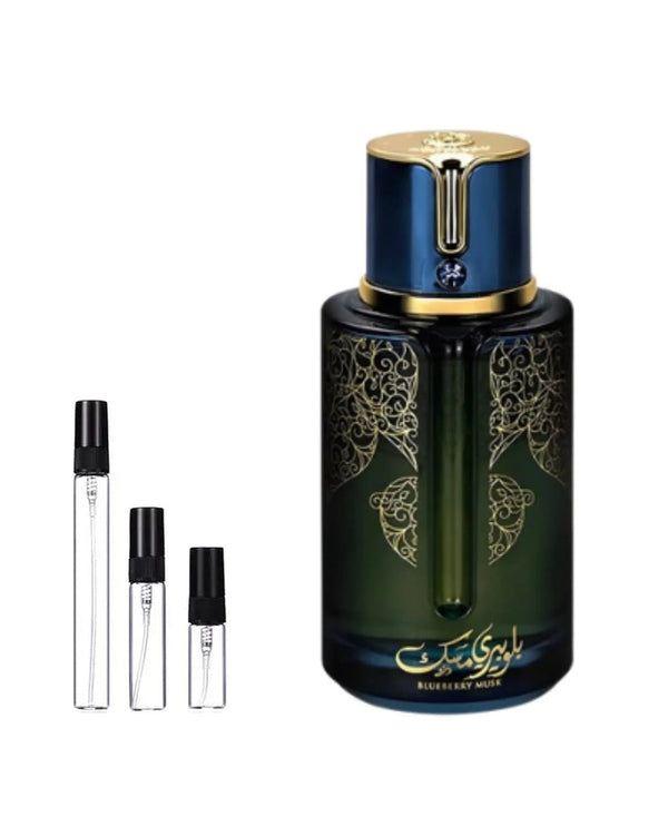 Arabiyat Prestige Blueberry Musk sample – decant in glazen sprayflesje (2, 5 of 10 ml)