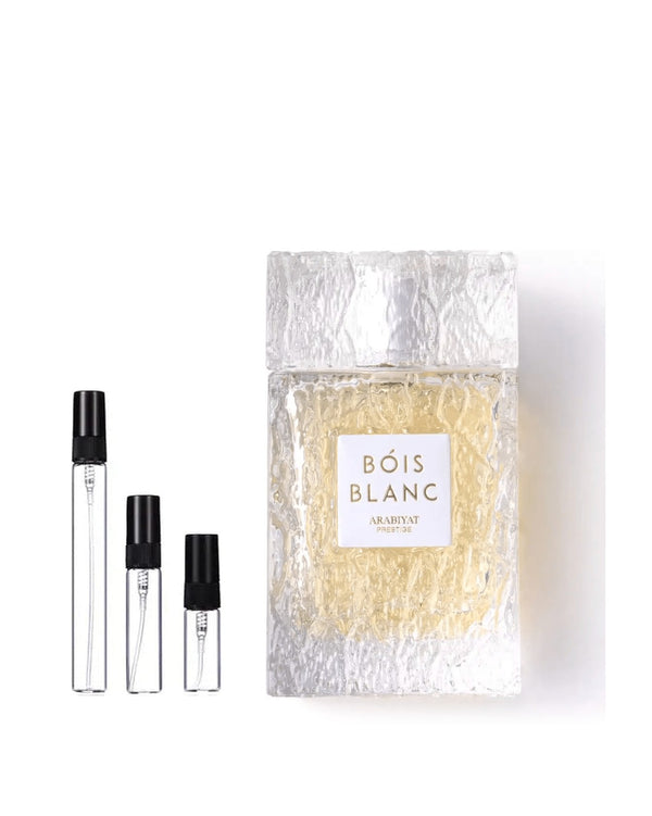 Arabiyat Prestige Bois Blanc sample – decant in glazen sprayflesje (2, 5 of 10 ml)
