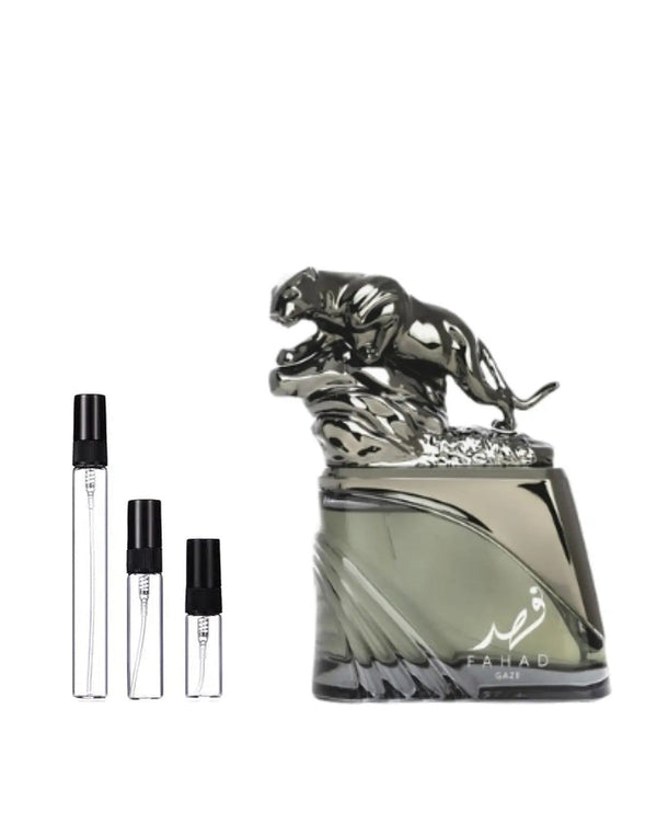 Arabiyat Prestige Fahad Gaze sample – decant in glazen sprayflesje (2, 5 of 10 ml)