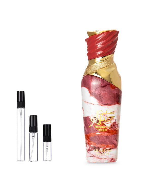 Arabiyat Prestige Gelato Raspberry Ripple sample – decant in glazen sprayflesje (2, 5 of 10 ml)