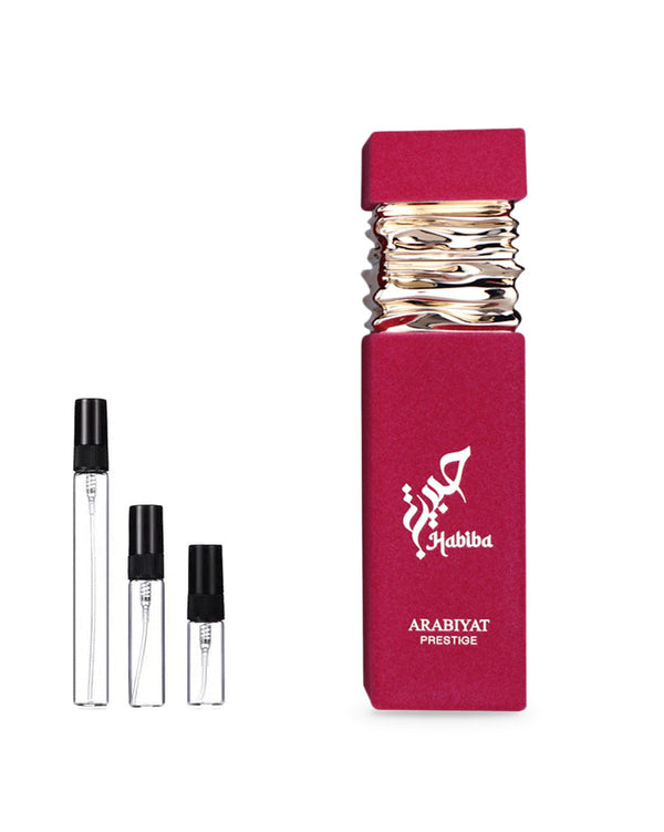 Arabiyat Prestige Habiba sample – decant in glazen sprayflesje (2, 5 of 10 ml)