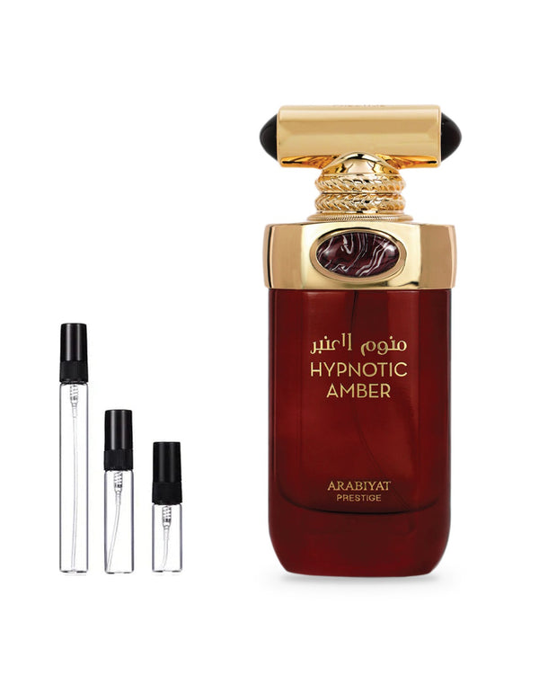 Arabiyat Prestige Hypnotic Amber sample – decant in glazen sprayflesje (2, 5 of 10 ml)