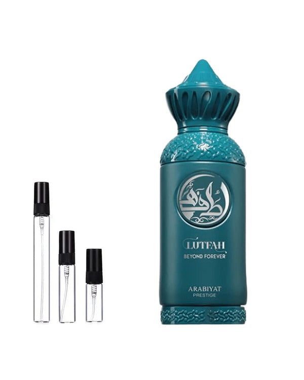Arabiyat Prestige Lutfah Beyond Forever sample – decant in glazen sprayflesje (2, 5 of 10 ml)