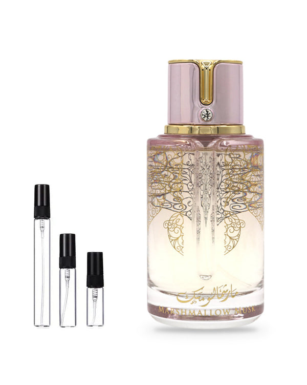 Arabiyat Prestige Marshmallow Musk sample – decant in glazen sprayflesje (2, 5 of 10 ml)