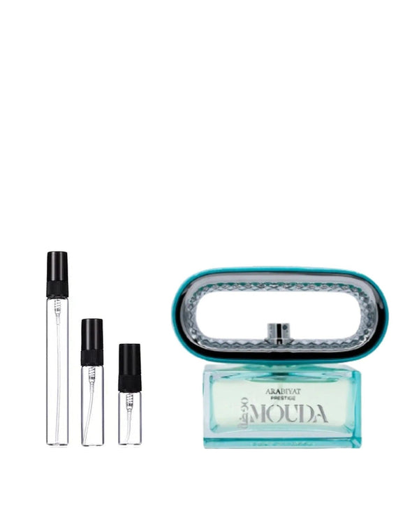 Arabiyat Prestige Mouda sample – decant in glazen sprayflesje (2, 5 of 10 ml)