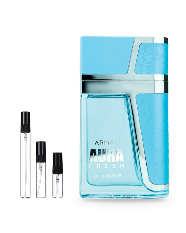 Armaf Aura Fresh Man sample – decant in glazen sprayflesje (2, 5 of 10 ml)