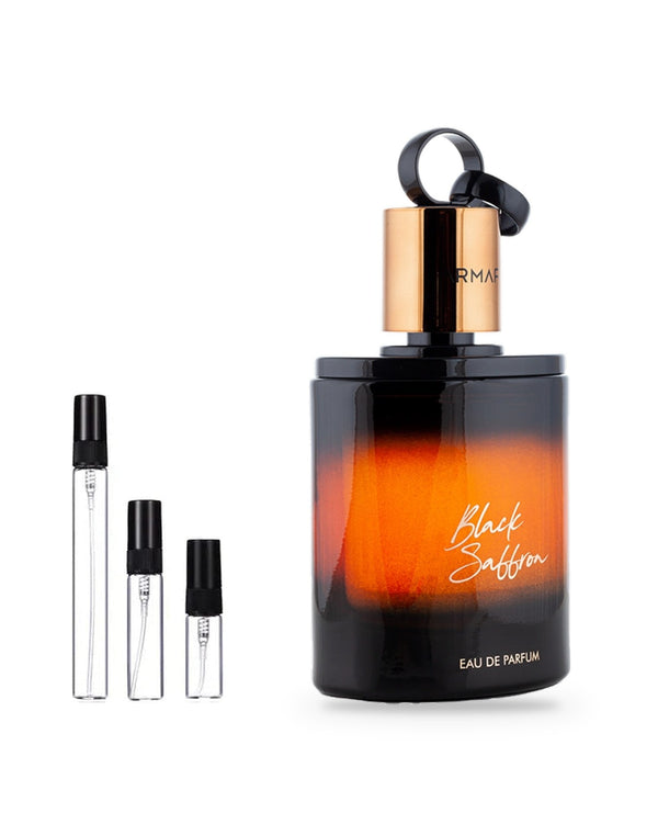 Armaf Black Saffron Man sample – decant in glazen sprayflesje (2, 5 of 10 ml)