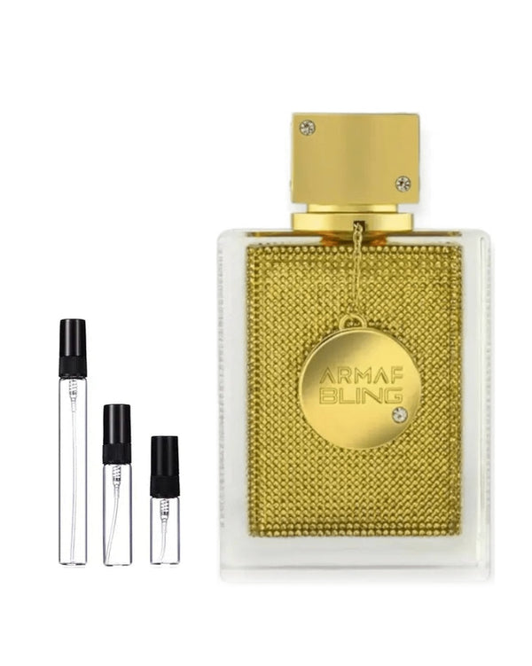 Armaf Club De Nuit Bling Gold sample – decant in glazen sprayflesje (2, 5 of 10 ml)