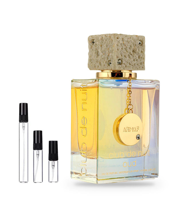 Armaf Club de Nuit Oud sample – decant in glazen sprayflesje (2, 5 of 10 ml)