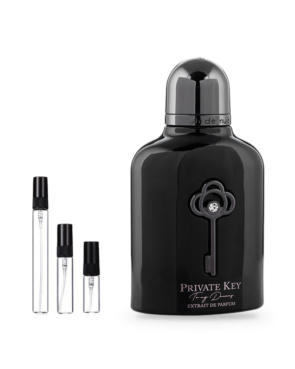 Armaf Club de Nuit Private Key To My Dreams sample – decant in glazen sprayflesje (2, 5 of 10 ml)