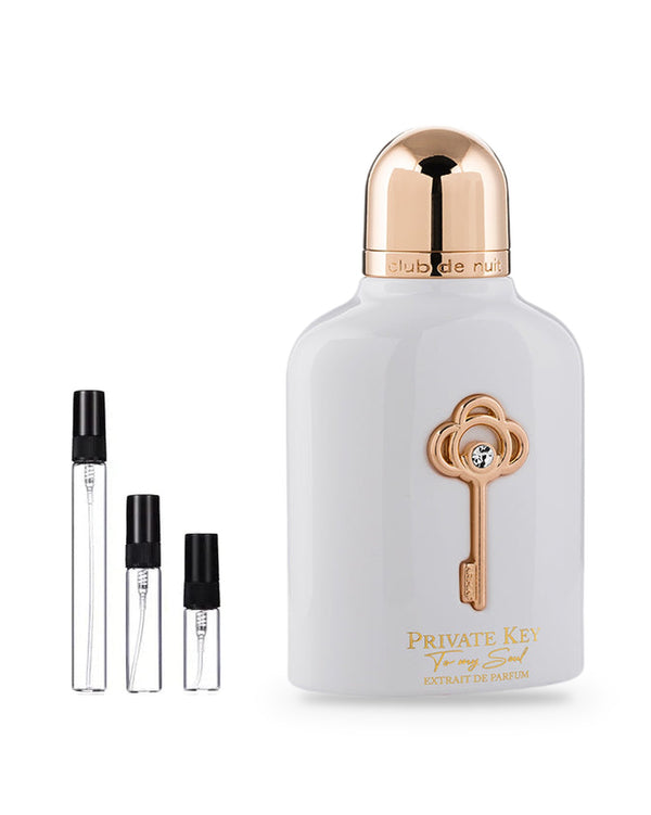 Armaf Club de Nuit Private Key To My Soul sample – decant in glazen sprayflesje (2, 5 of 10 ml)