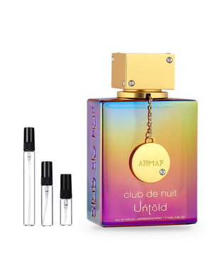 Armaf Club De Nuit Untold sample – decant in glazen sprayflesje (2, 5 of 10 ml)