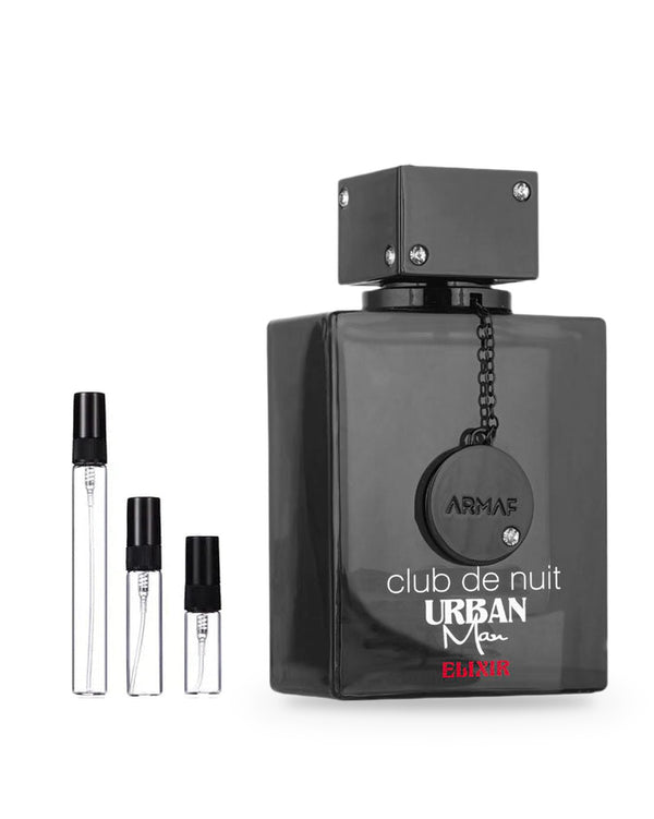 Armaf Club De Nuit Urban Elixir sample – decant in glazen sprayflesje (2, 5 of 10 ml)