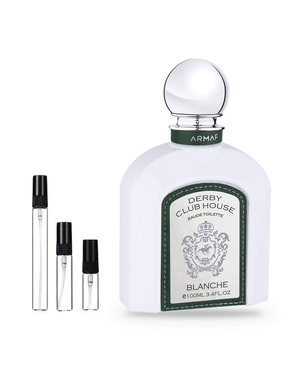 Armaf Derby Club House Blanche Man sample – decant in glazen sprayflesje (2, 5 of 10 ml)