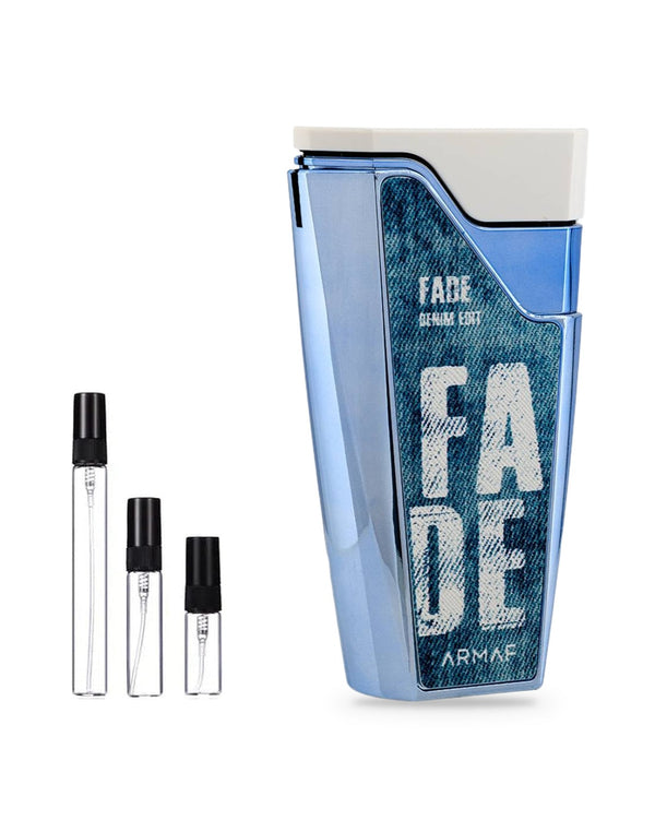 Armaf Fade Denim Edit sample – decant in glazen sprayflesje (2, 5 of 10 ml)