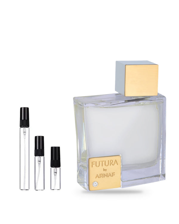 Armaf Futura la Homme sample – decant in glazen sprayflesje (2, 5 of 10 ml)