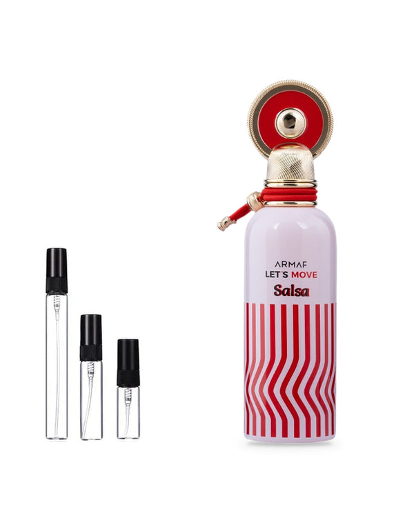 Armaf Let's Move Salsa sample – decant in glazen sprayflesje (2, 5 of 10 ml)