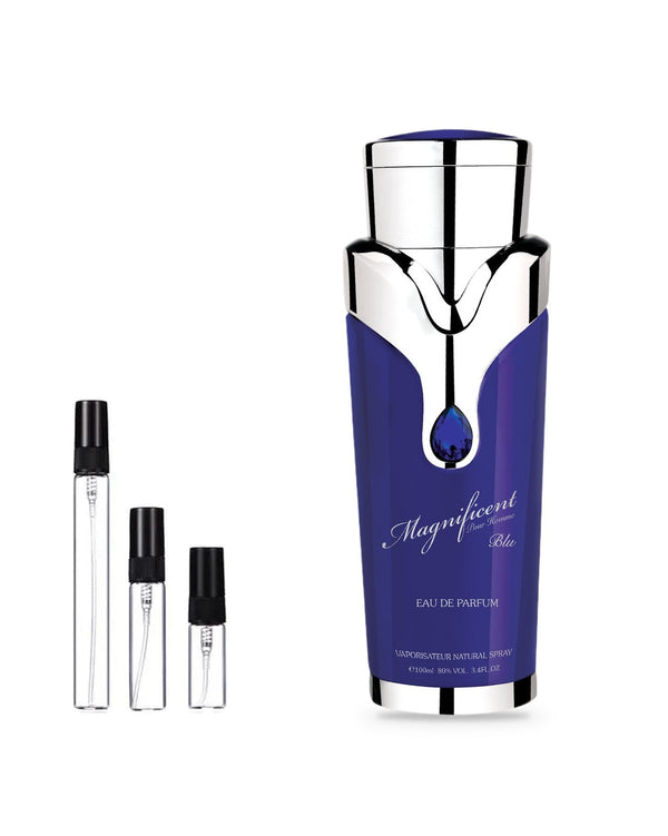 Armaf Magnificent Blue sample – decant in glazen sprayflesje (2, 5 of 10 ml)