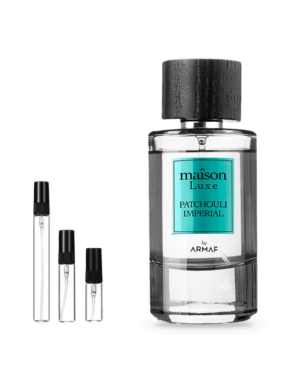 Armaf Maison Luxe Patchouli Imperial sample – decant in glazen sprayflesje (2, 5 of 10 ml)
