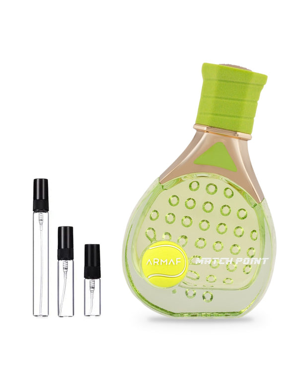 Armaf Match Point sample – decant in glazen sprayflesje (2, 5 of 10 ml)