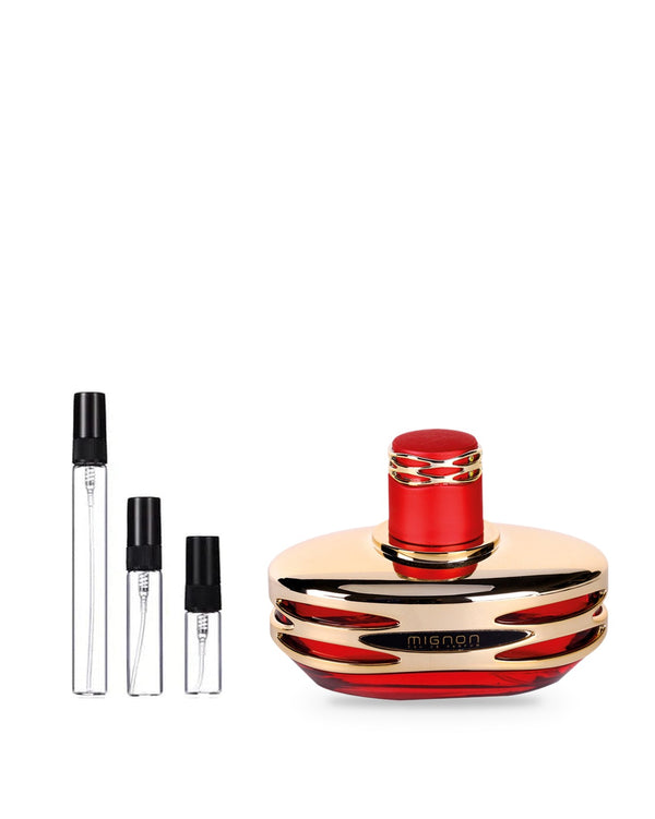 Armaf Mignon Red Woman sample – decant in glazen sprayflesje (2, 5 of 10 ml)