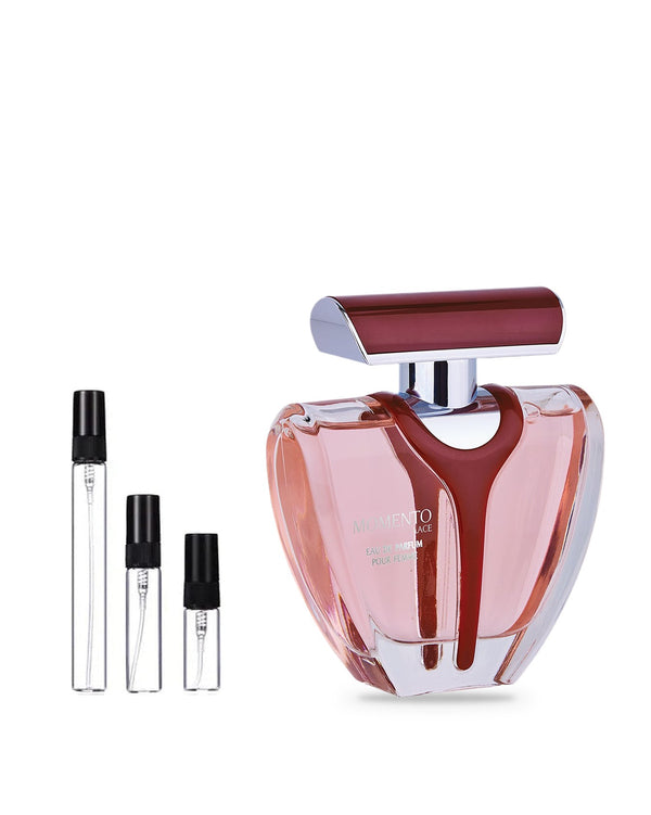 Armaf Momento Lace Woman sample – decant in glazen sprayflesje (2, 5 of 10 ml)