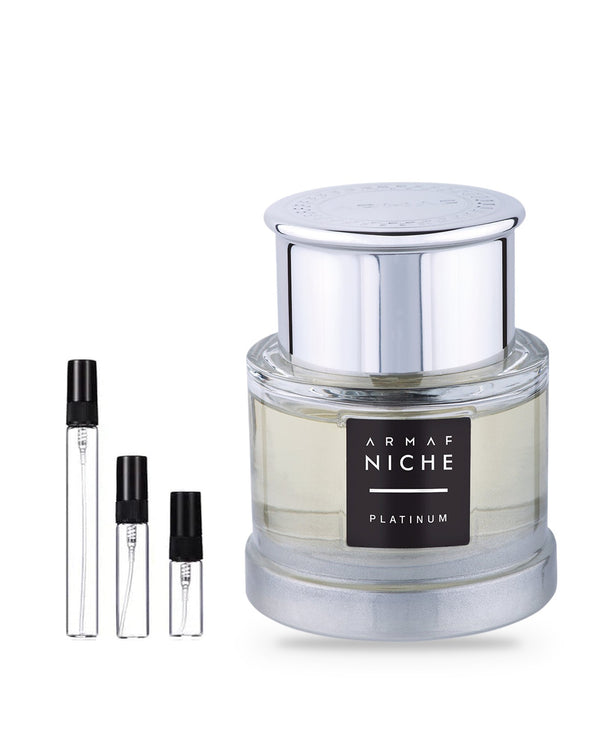 Armaf Niche Platinum sample – decant in glazen sprayflesje (2, 5 of 10 ml)