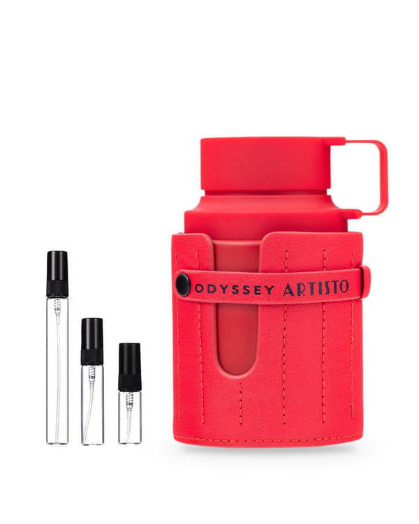 Armaf Odyssey Artisto the Red Edition sample – decant in glazen sprayflesje (2, 5 of 10 ml)