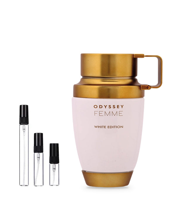 Armaf Odyssey Femme White Edition Woman sample – decant in glazen sprayflesje (2, 5 of 10 ml)