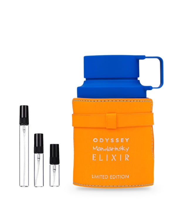 Armaf Odyssey Mandarin Sky Elixir Limited Edition sample – decant in glazen sprayflesje (2, 5 of 10 ml)