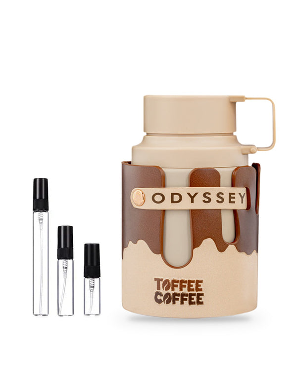 Armaf Odyssey Toffee Coffee Cafe Edition sample – decant in glazen sprayflesje (2, 5 of 10 ml)