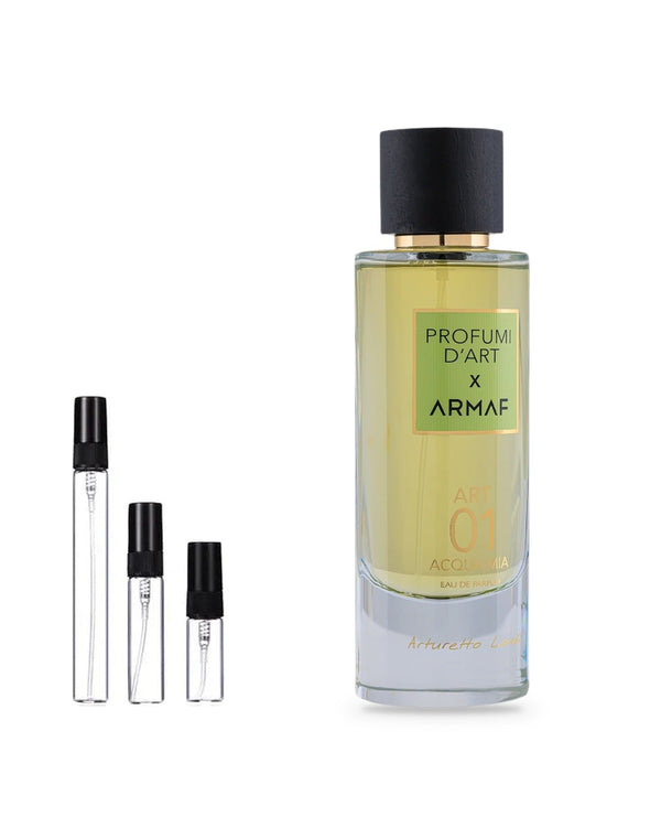 Armaf Profumi D'art 01 Acqua Mia sample – decant in glazen sprayflesje (2, 5 of 10 ml)