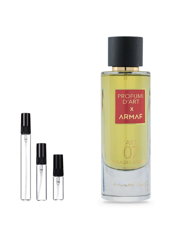 Armaf Profumi D'art 07 Rosa Del Deserto sample – decant in glazen sprayflesje (2, 5 of 10 ml)