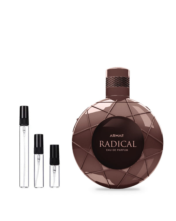 Armaf Radical Brown Man sample – decant in glazen sprayflesje (2, 5 of 10 ml)