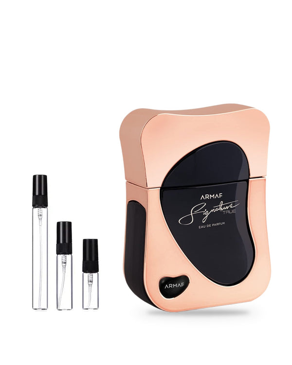 Armaf Signature True sample – decant in glazen sprayflesje (2, 5 of 10 ml)