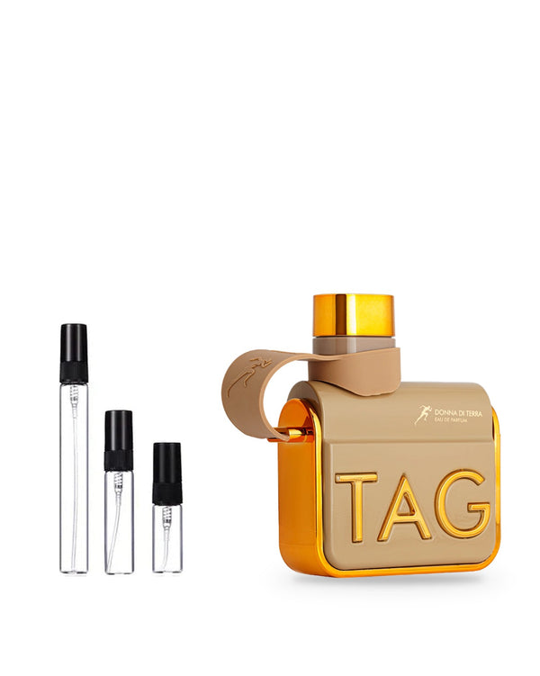 Armaf Tag Her Donna Di Terra Beige sample – decant in glazen sprayflesje (2, 5 of 10 ml)
