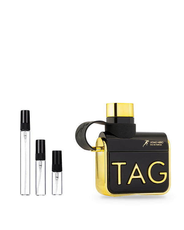 Armaf Tag Him Uomo Nero Black sample – decant in glazen sprayflesje (2, 5 of 10 ml)