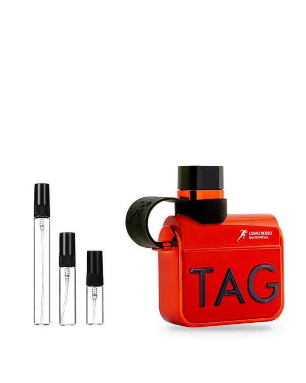 Armaf Tag Him Uomo Rosso Red sample – decant in glazen sprayflesje (2, 5 of 10 ml)