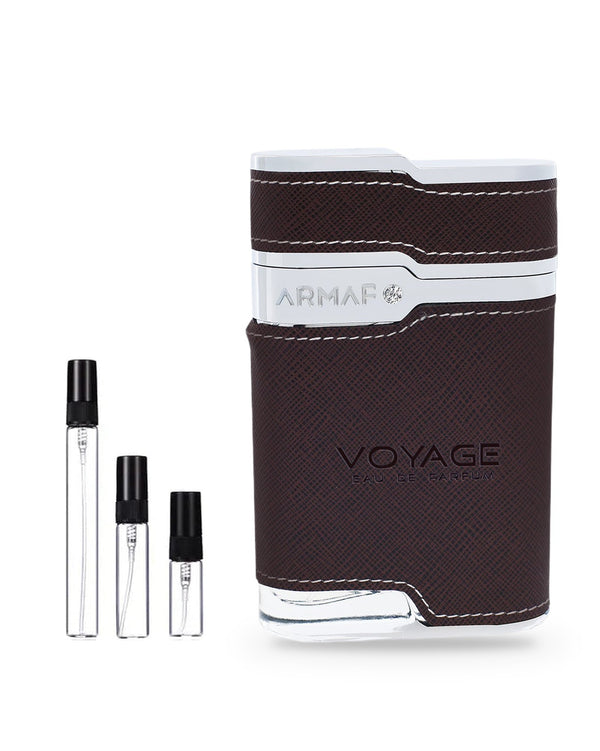 Armaf Voyage Brown Man sample – decant in glazen sprayflesje (2, 5 of 10 ml)