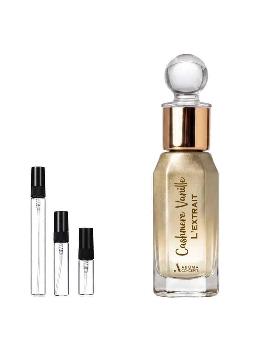 Aroma Concepts Cashmere Vanilla L'Extrait Perfume Oil sample – decant in glazen sprayflesje (2, 5 of 10 ml)