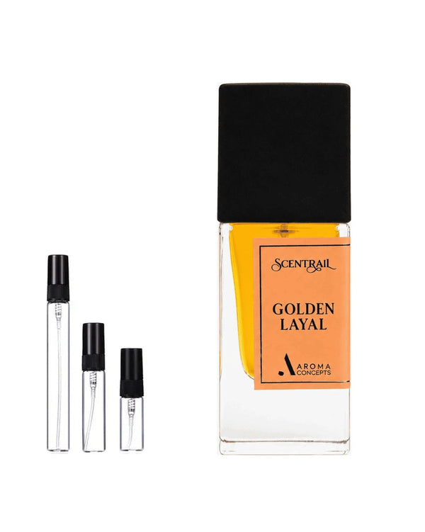 Aroma Concepts Scentrail Golden Layal sample – decant in glazen sprayflesje (2, 5 of 10 ml)