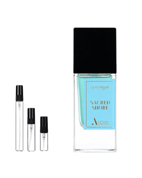 Aroma Concepts Scentrail Sacred Shore sample – decant in glazen sprayflesje (2, 5 of 10 ml)